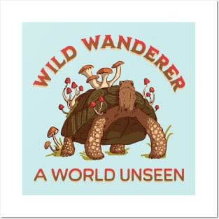Wild Wanderer - A World Unseen - Turtle and Mushrooms Posters and Art